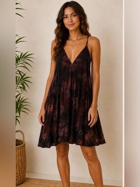 Jaded Gypsy tie dye babydoll Swing Dress - Size L/XL - NWT